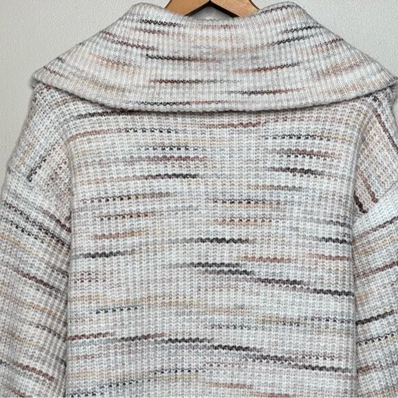 Christopher & Banks Space Dyed Shaker Stitch Zip Front Cardigan Sweater Size XL - Picture 7 of 15